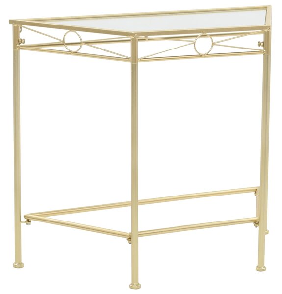 Odkládací stolek ve vintage stylu kovový 87 x 34 x 73 cm zlatý