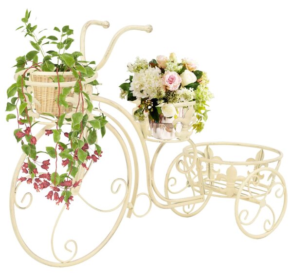 Stojan na květiny ve tvaru jízdního kola vintage styl kovový