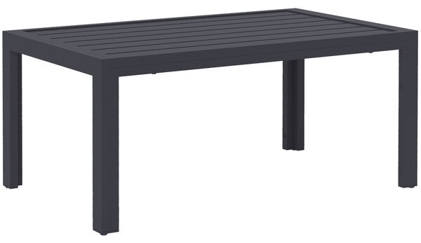 Outsunny obdélný ocelový balkonový konferenční stolek – odolný vůči povětrnosti, 101,5 × 61 × 46 cm, šedý | Aosom
