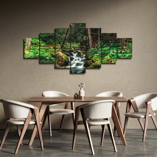 Obraz potoku v lese (210x100 cm)