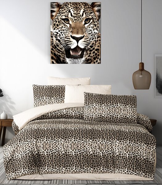 Povlečení bavlněné Leopard 200x140cm+90x70cm TiaHome