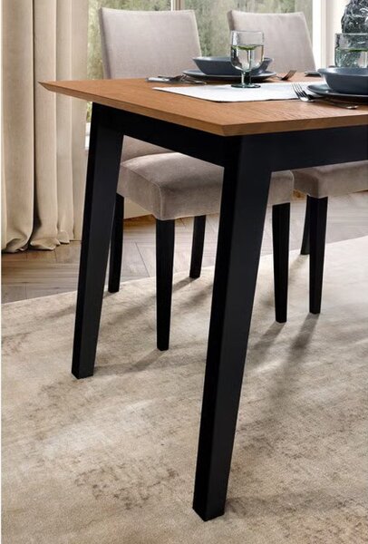 Szynaka Jídelní rozkládací stůl Lazure 40 160/240 cm dub Rustikal/černý