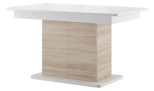 Szynaka Jídelní rozkládací stůl Star 03 s úložným prostorem 140/210 cm dub Sonoma/bílý