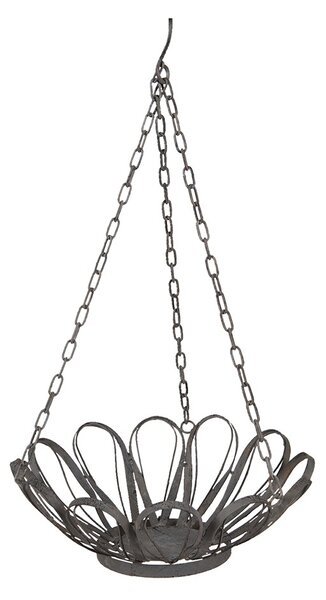 Závěsný retro držák na květináč ve tvaru květu - Ø 37*58 cm - Clayre & Eef