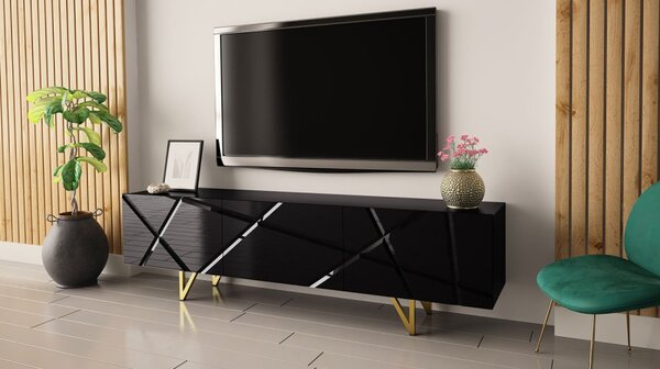 TV stolek 180 Nivotis 01, Barva:: bíla / bíly lesk 5903211195839
