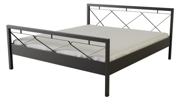 Nábytek ATIKA s.r.o. Kovová postel OREB Povrchová úprava: černá, Rozměr: 160 x 200 cm