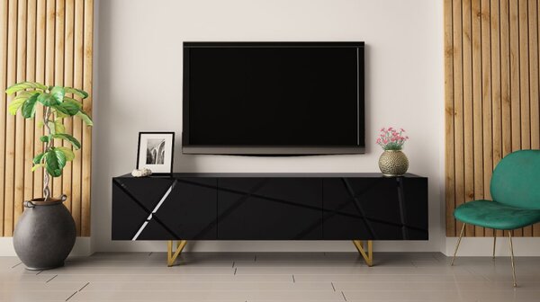 TV stolek 180 Nivotis 01, Barva dřeva: černá/černý lesk Mirjan24 5903211195846