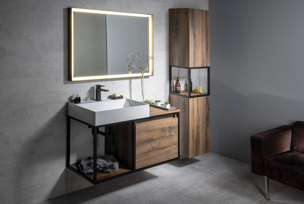 Sapho Sapho, SKARA Rockstone deska 81,2x12x46cm, bílá mat, CG028-0101