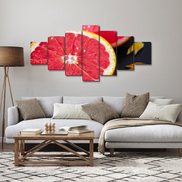 Obraz rozkrojených grapefruitů (210x100 cm)