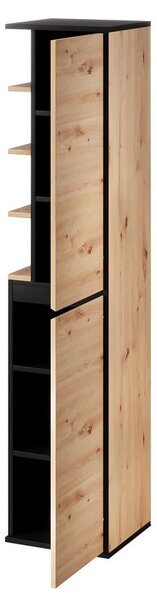 Szynaka Vysoká koupelnová skříňka Mossa 69 35 cm pravá dub Artisan/černá