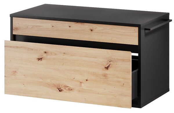 Szynaka Závěsná skříňka pod umyvadlo Mossa 58 80 cm dub Artisan/černá