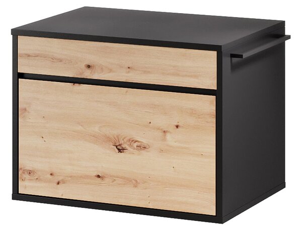 Szynaka Závěsná skříňka pod umyvadlo Mossa 56 60 cm dub Artisan/černá