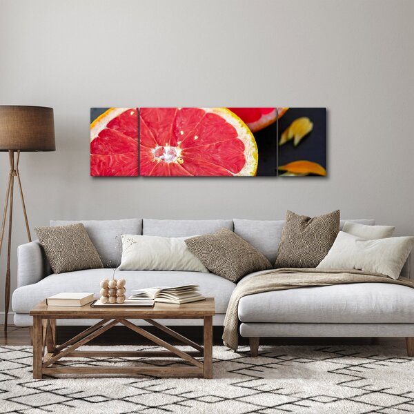 Obraz rozkrojených grapefruitů (170x50 cm)