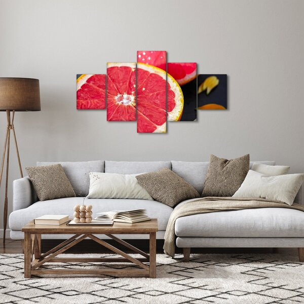Obraz rozkrojených grapefruitů (125x70 cm)