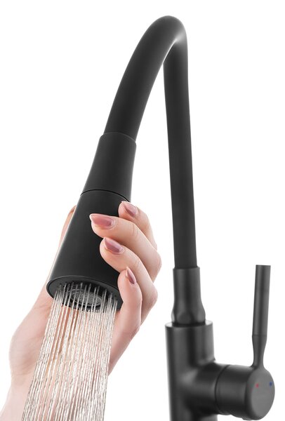 Invena Pogo Plus kuchyňská baterie stojící grafitová/šedá BZ-80-P05