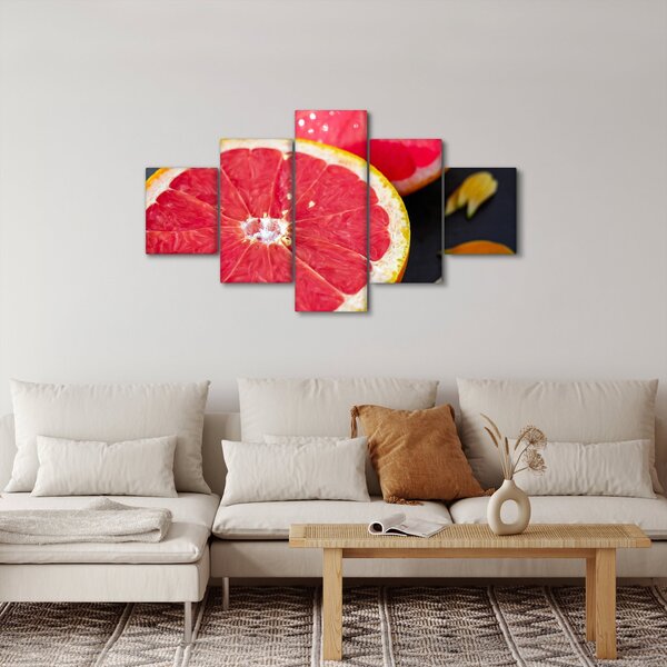 Obraz rozkrojených grapefruitů (125x70 cm)