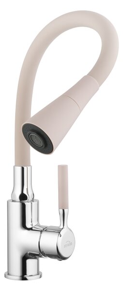Invena Hula, vysoká dřezová baterie 2-funkční, béžová-chromová, INV-BZ-85-L03-L