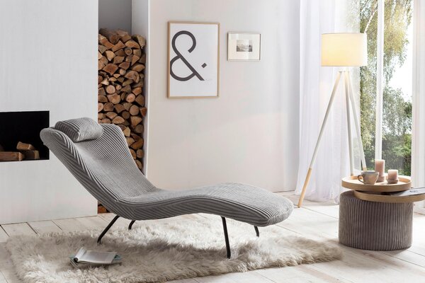 RELAXAČNÍ VÁLENDA, textil, světle šedá Livetastic - Relaxační křesla, Online Only