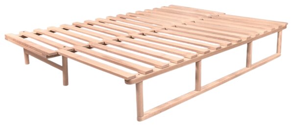 Woodman Krémově bílá rozkládací pohovka Le MAR 201 cm s dřevěnou podnoží