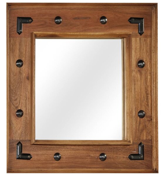 Zrcadlo z masivního akáciového dřeva 50 x 50 cm
