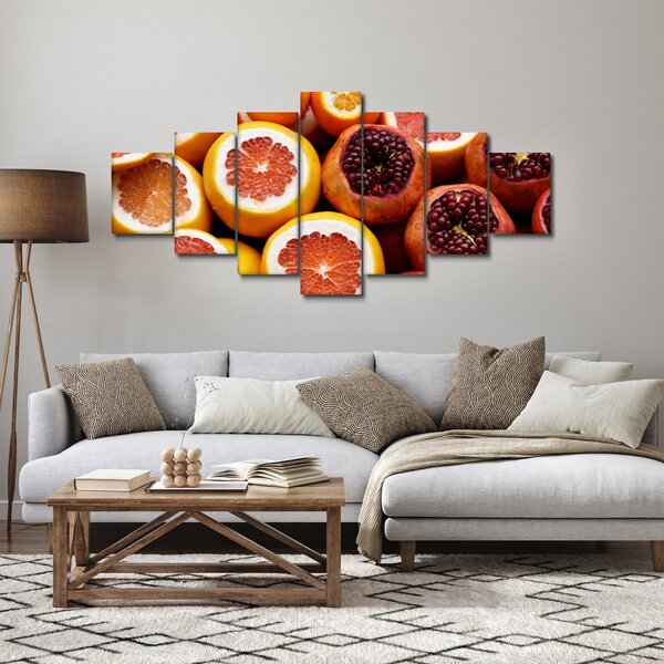 Obraz pomerančů a granátových jablek (210x100 cm)