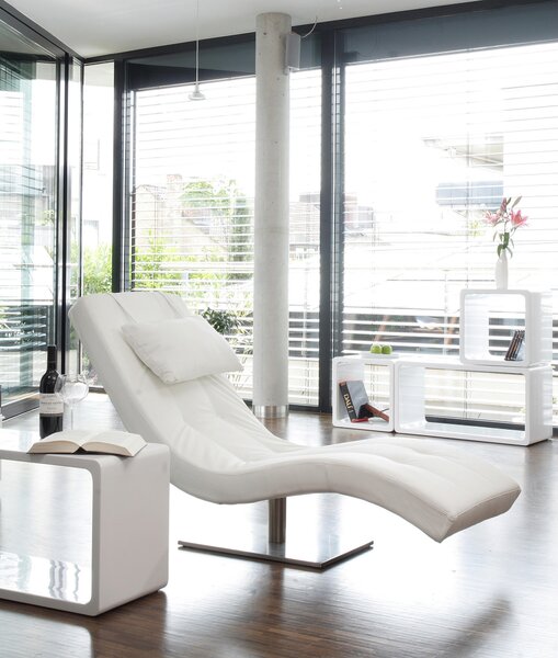 RELAXAČNÍ VÁLENDA, textil, bílá Livetastic - Relaxační křesla, Online Only