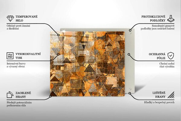 Krájecí prkénko skleněné Vzor bezešvé geometrických obrazců