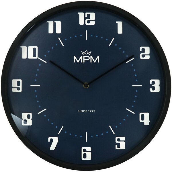 Designové plastové hodiny modré MPM Retro Since 1993 - B