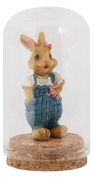 Skleněný poklop s korkovým podstavcem Aart – 5x8 cm