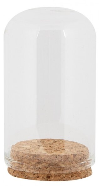 Skleněný poklop s korkovým podstavcem Aart – 5x8 cm