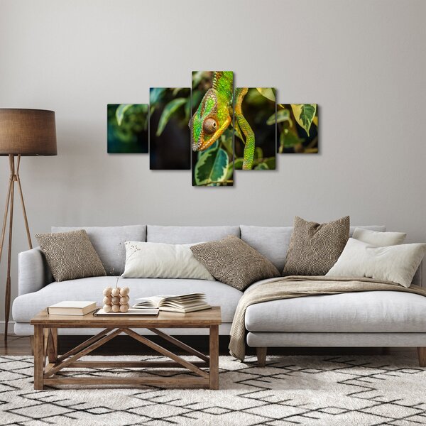 Obraz chameleona (125x70 cm)