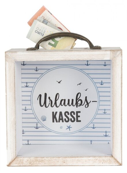 Pokladnička na dovolenou Urlaubs Kasse – 15x8x15 cm
