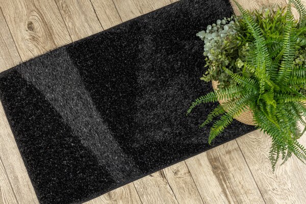 Koupelnový kobereček SYNERGY glamour / lurex, černý