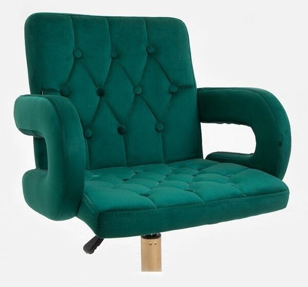 LuxuryForm DESIGN Židle BOSTON VELUR na černém kříži - zelená