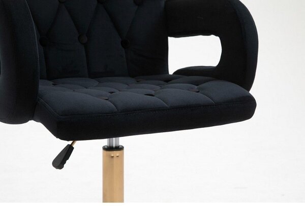 LuxuryForm DESIGN Židle BOSTON VELUR na černém kříži - černá