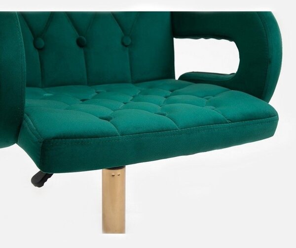 LuxuryForm DESIGN Židle BOSTON VELUR na černém kříži - zelená