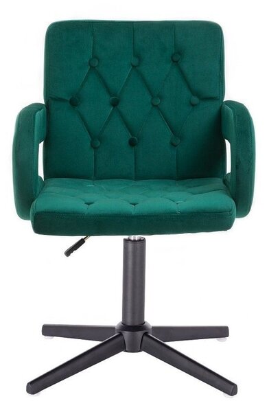 LuxuryForm DESIGN Židle BOSTON VELUR na černém kříži - zelená