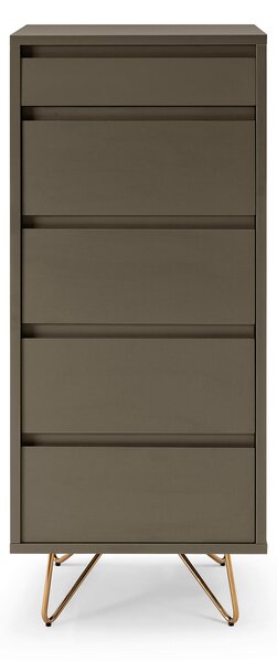 KOMODA, šedá, 45/110/40 cm Livetastic - Šuplíkové komody, Online Only