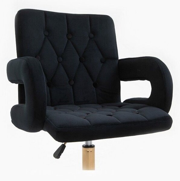 LuxuryForm DESIGN Židle BOSTON VELUR na černém kříži - černá