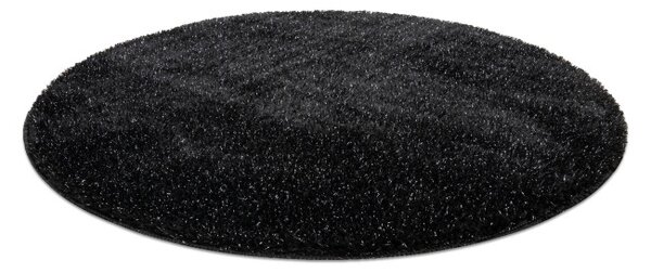 Koupelnový kobereček SYNERGY glamour / lurex, černý kruh