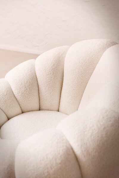KŘESLO S PODNOŽKOU, textil, bílá Livetastic - Online Only křesla & taburety, Online Only