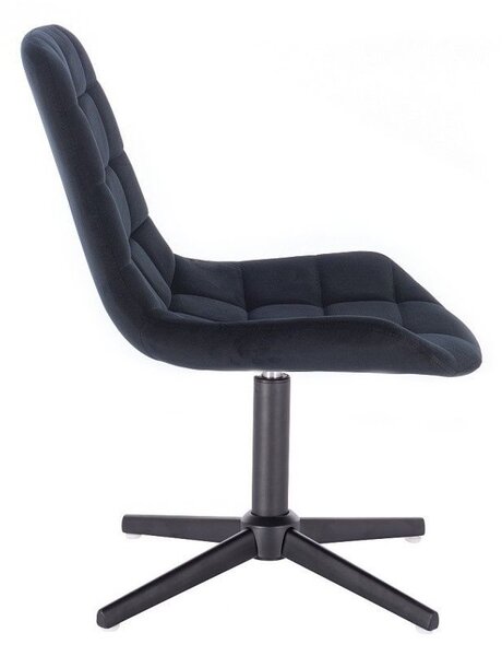 LuxuryForm DESIGN Židle PARIS VELUR na černém kříži - černá