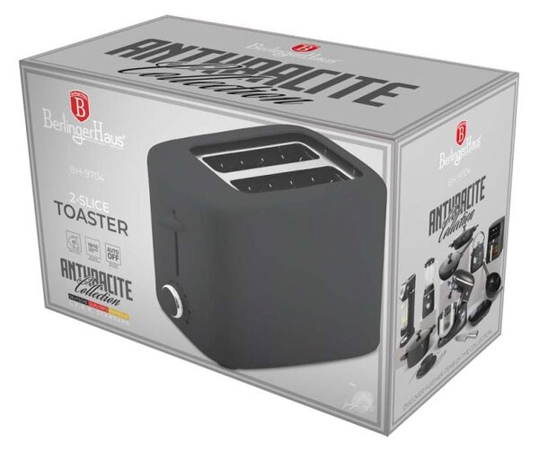 Topinkovač s krytem 750 W Antracit Collection