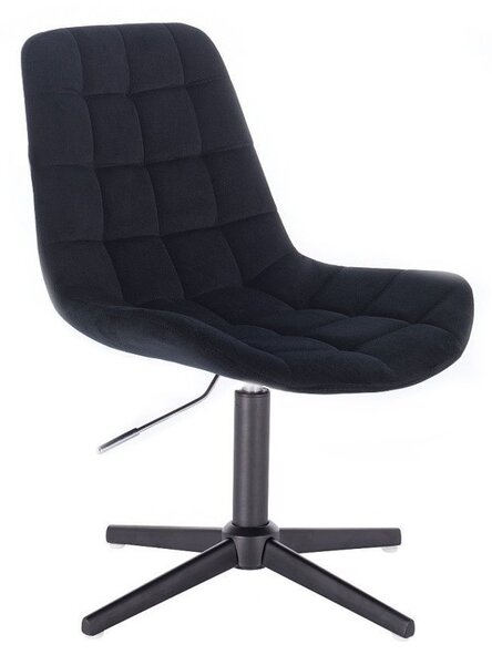 LuxuryForm DESIGN Židle PARIS VELUR na černém kříži - černá