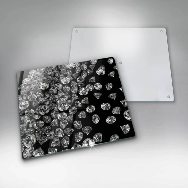 Skleněná krájecí deska Diamanty diamanty