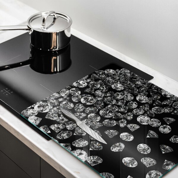 Skleněná krájecí deska Diamanty diamanty