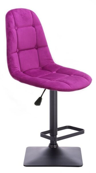 LuxuryForm Barová židle SAMSON VELUR na černé podstavě - fuchsie