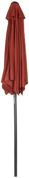 Outsunny Slunečník Ø196 cm, hexagonální balkónový slunečník, odolný vůči větru, stabilní tržní slunečník, kličkový slunečník, ochrana proti slunci pro