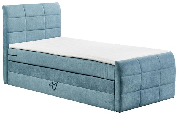 POSTEL BOXSPRING, 100/200 cm, modrá MID.YOU - Jednolůžkové postele, Online Only