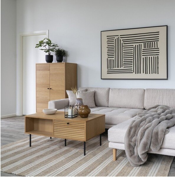 Konferenční stolek s deskou v dubovém dekoru v přírodní barvě 50x100 cm Kyoto – House Nordic